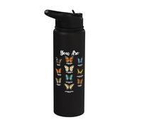 You Are Butterfly Christian Faith Jesús Biblia Verso Orando Stainless Steel Insulated Water Bottle