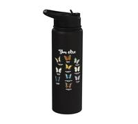 You Are Butterfly Christian Faith Jesús Biblia Verso Orando Stainless Steel Insulated Water Bottle