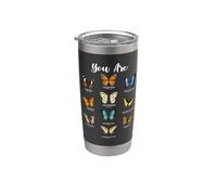 You Are Butterfly Christian Faith Jesús Biblia Verso Orando Vaso térmico de acero inoxidable de doble pared