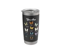 You Are Butterfly Christian Faith Jesús Biblia Verso Orando Vaso térmico de acero inoxidable de doble pared