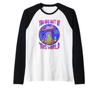 You Are Cosmic Alien UFO Diseño Gráfico Camiseta Manga Raglan