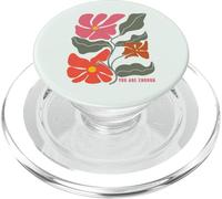You Are Enough - Camiseta de Verano Floral Abstracta para Mujer PopSockets PopGrip para MagSafe