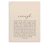 You Are Enough Positive Affirmation Canvas Painting Wall Decor for Living Room Bedroom(Unframed,08x12inch(20x30cm))