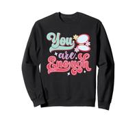 You Are Enough Retro 70s Daisy Positive Afirmation Sudadera