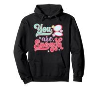 You Are Enough Retro 70s Daisy Positive Afirmation Sudadera con Capucha