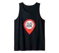 You Are Here | Minimal Conceptual Design Camiseta sin Mangas