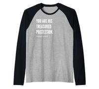 You Are His Treasured Possession Biblia Versículo Cita Declaración Camiseta Manga Raglan