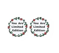 You Are - Juego de 2 pines esmaltados de edición limitada, alfileres de solapa de aleación de afirmación positiva con diseño floral, regalo inspirador de amor propio para amigas y mujeres