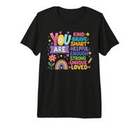 You Are Kind Brave Smart Strong Unique Loved Afirmation Camiseta Premium