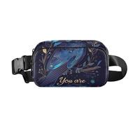 You Are Loved Crow - Bonita riñonera negra para hombres y mujeres, pequeña bolsa de pecho con correa ajustable para ciclismo, senderismo, gimnasio