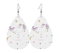 You Are Magical - Pendientes de piel con forma de gota de agua para mujer, accesorios de uso diario, talla única, Cuero sintético