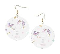 You Are Magical - Pendientes redondos de cuero, accesorios diarios para trabajar en el trabajo, moda para mujer, talla única, Cuero sintético