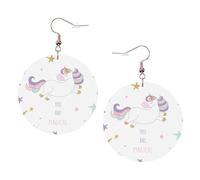 You Are Magical - Pendientes redondos de cuero, accesorios diarios para trabajar en el trabajo, moda para mujer, talla única, Cuero sintético