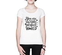 You Are My Little World Blanca Mujer Camiseta White Women's T-Shirt tee