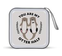 You Are My Otter Half Funny CD Holder 40 Capacity DVD Case Disc Protective Storage Organizer Bag for Car Home Travel