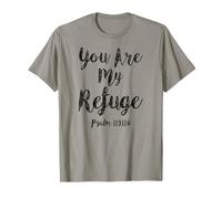 You Are My Refuge Salmo Escritura Versículo bíblico Cristiano Camiseta