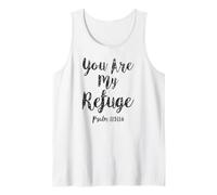 You Are My Refuge Salmo Escritura Versículo bíblico Cristiano Camiseta sin Mangas