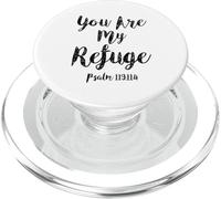 You Are My Refuge Salmo Escritura Versículo bíblico Cristiano PopSockets PopGrip para MagSafe