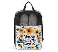 You are My Sunshine Flowers - Bolsa para zapatos de viaje, uso diario, bolsa de almacenamiento antipolvo para zapatos de golf