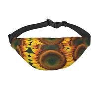 You Are My Sunshine - Riñonera ajustable con diseño de girasoles, a la moda, resistente al agua, para senderismo, viajes, casual, correr, senderismo, ciclismo, color negro, talla única, Black, Talla