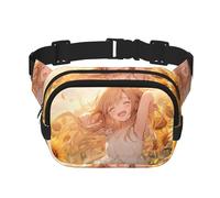 You Are My Sunshine - Riñonera cruzada con estampado de girasoles para mujer, para viajar, correr, Negro -, Talla única