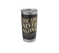 You Are Never Alone Hebreos 13:5 Versículo de la Biblia Cristiana Vaso térmico de acero inoxidable de doble pared