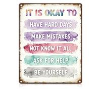 You Are Not Alone Metal Tin Sign Hard Days Mental Health 12x8 Inch
