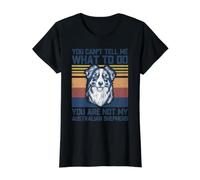 You Are Not My Australian Shepherd Dog Lover Dad Mom Men Camiseta gráfica económica, Mujer, Negro, S