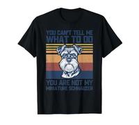 You Are Not My Miniature Schnauzer Dog Lover Dad Mom Camiseta gráfica económica, Hombre, Negro, S