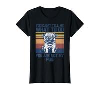 You Are Not My Pug Dog Lover Dad Mom Men Women Camiseta gráfica económica, Mujer, Negro, S