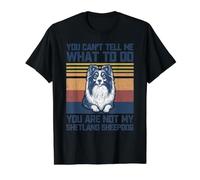 You Are Not My Shetland Sheepdog Dog Lover Dad Mom Men Women Camiseta gráfica económica, Hombre, Negro, M