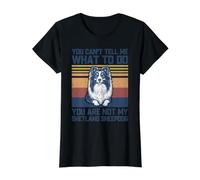 You Are Not My Shetland Sheepdog Dog Lover Dad Mom Men Women Camiseta gráfica económica, Mujer, Negro, S
