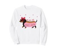 You Are One Hot Dog Dachshund Valentine Doxie Heart Pun Lindo Sudadera