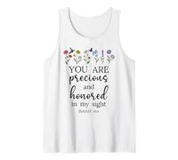You Are Precious Honored in My Sight Isaiah 43:4 Bible Verse Camiseta sin Mangas