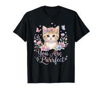 You Are Purrfect Cute Cat - Diseño de Acuarela Camiseta