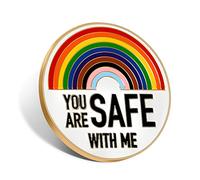 You Are Safe With Me, pines esmaltados, alfileres de enfermera, médico, estudiantes de medicina, broche de solapa arcoíris, pines esmaltados para ropa, mochila, sombrero, decoración, divertido regalo