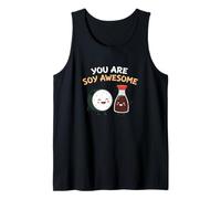 You Are Soy Awesome Food Juego de Palabras Culinario Cocina Chef Camiseta sin Mangas