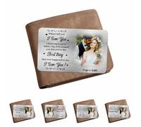 You Are The Missing Piece To My Heart Regalos románticos de boda con foto de pareja, tarjeta de metal portátil personalizada con nombre y foto de pareja, tarjeta de metal personalizada para parejas