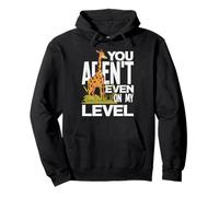You Arent Even On My Level Funny Tall Giraffe Juego de Palabras sarcástico Sudadera con Capucha