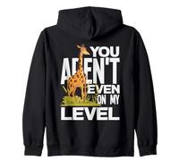 You Arent Even On My Level Funny Tall Giraffe Juego de Palabras sarcástico Sudadera con Capucha