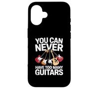 You Can Never Have Too Many Guitars Funny Guitar Player Carcasa para iPhone 16