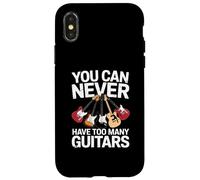 You Can Never Have Too Many Guitars Funny Guitar Player Carcasa para iPhone X/XS