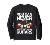 You Can Never Have Too Many Guitars Funny Guitar Player Manga Larga