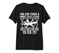 You Can Teach A Monkey To Fly A Plane Camiseta Premium