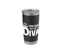 You Can't Arrest A Diva. No Se Puede Detener A Una Diva. Vaso térmico de acero inoxidable de doble pared