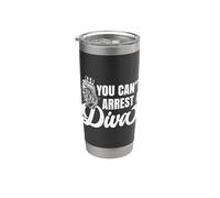 You Can't Arrest A Diva. No Se Puede Detener A Una Diva. Vaso térmico de acero inoxidable de doble pared