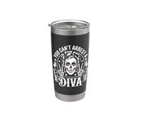 You Can't Arrest A Diva. No Se Puede Detener A Una Diva. Vaso térmico de acero inoxidable de doble pared