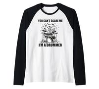 You Can't ASUME I'm A Drummer Funny Halloween Meme Camiseta Manga Raglan