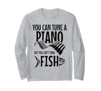 You Can't Atún Fish Funny Fishing Music Músico Piano Manga Larga