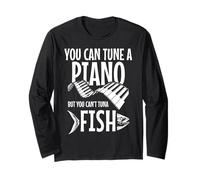 You Can't Atún Fish Funny Fishing Music Músico Piano Manga Larga